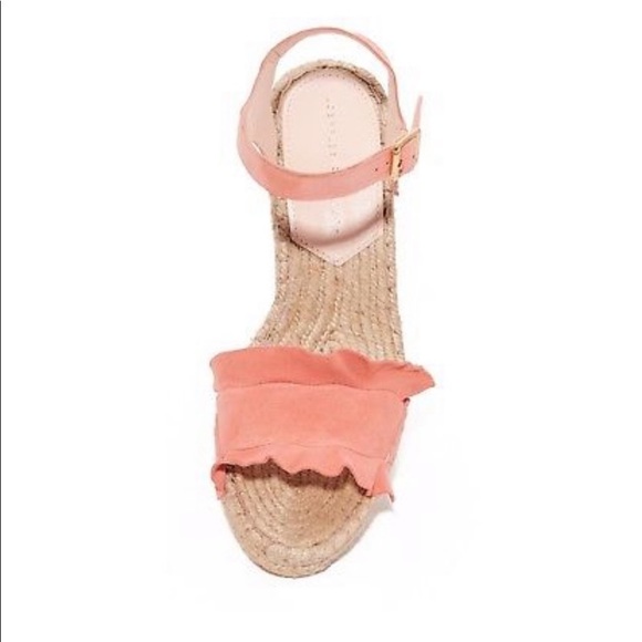 LOEFLER RANDALL Suede Platform Sandals Peach - Picture 2 of 11